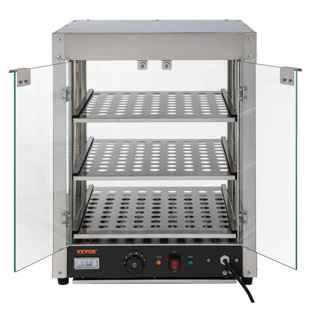 BWG-M - 3-Tier Stainless Steel Food Warmer with Adjustable Shelves