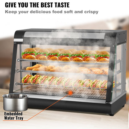 NB-602 - 3-Tier Stainless Steel Food Warmer with Adjustable Temp Control
