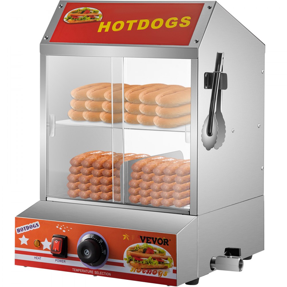 RGG-001 - 27L Stainless Steel Hot Dog Steamer with Adjustable Temperature
