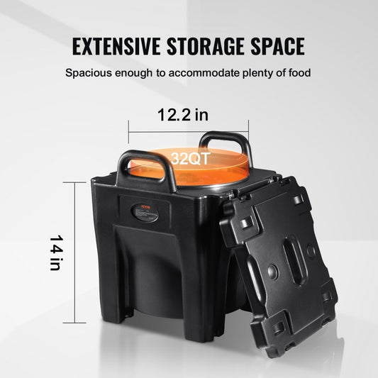 BT-30S - 32Qt Lightweight Insulated Food Carrier for Catering Events