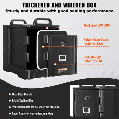 BW-75 - 81QT Insulated Food Carrier Box with Stackable Design
