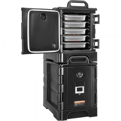 BW-75 - 81QT Insulated Food Carrier with Stackable Design and Wheels