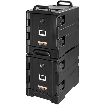 BW-75 - 81QT Insulated Food Carrier with Stackable Design and Wheels