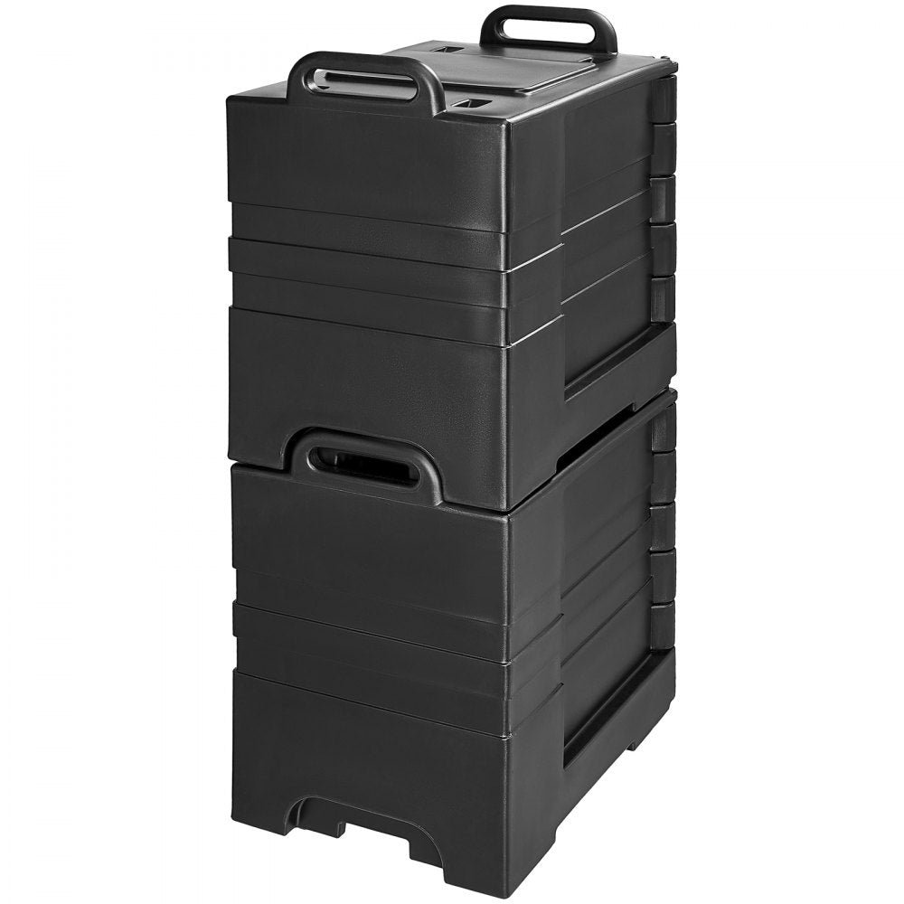 BW-75 - 81QT Insulated Food Carrier with Stackable Design and Wheels
