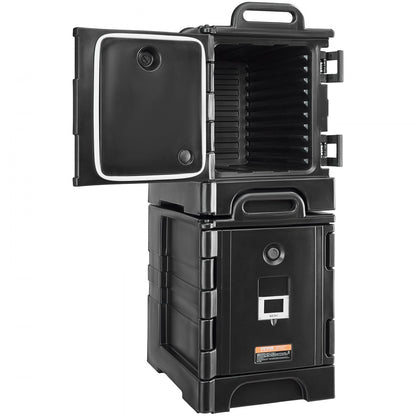 BW-75 - 81QT Insulated Food Carrier with Stackable Design and Wheels
