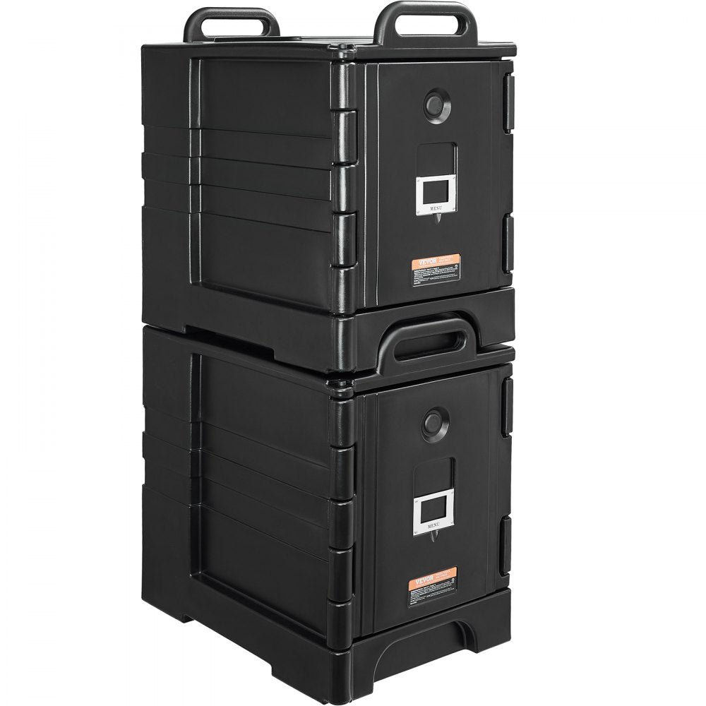 BW-75 - 81QT Insulated Food Carrier with Stackable Design and Wheels