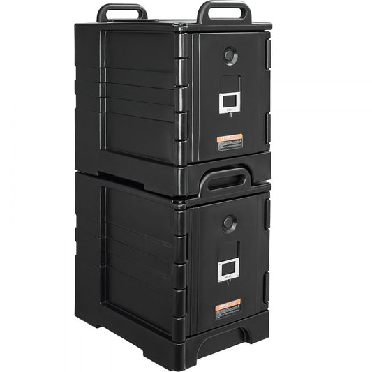 BW-75 - 81QT Insulated Food Carrier with Stackable Design and Wheels