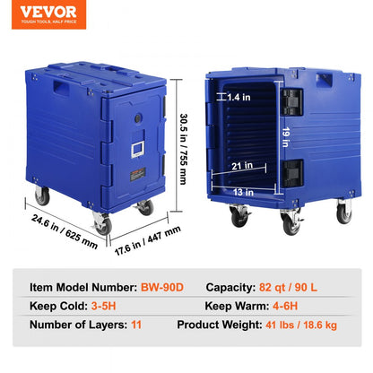 BW-90D - 6-Hour Insulated Food Carrier for Catering and Transport