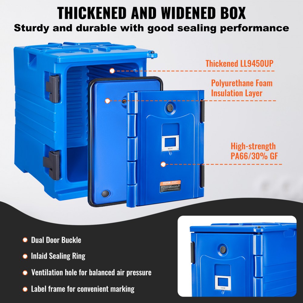 BW-90S - 90L Lightweight Insulated Food Carrier with Durable Design
