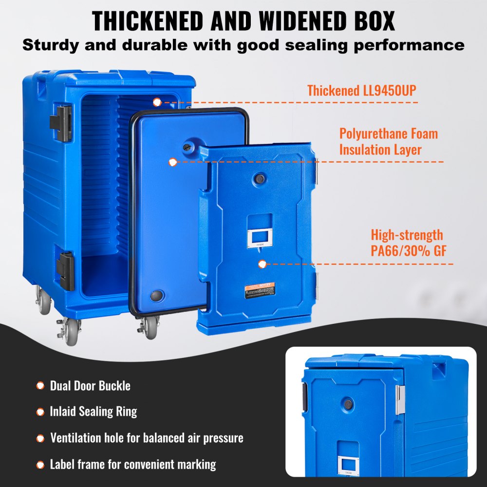 BW-90D - 120L Lightweight Insulated Food Carrier with Durable Design