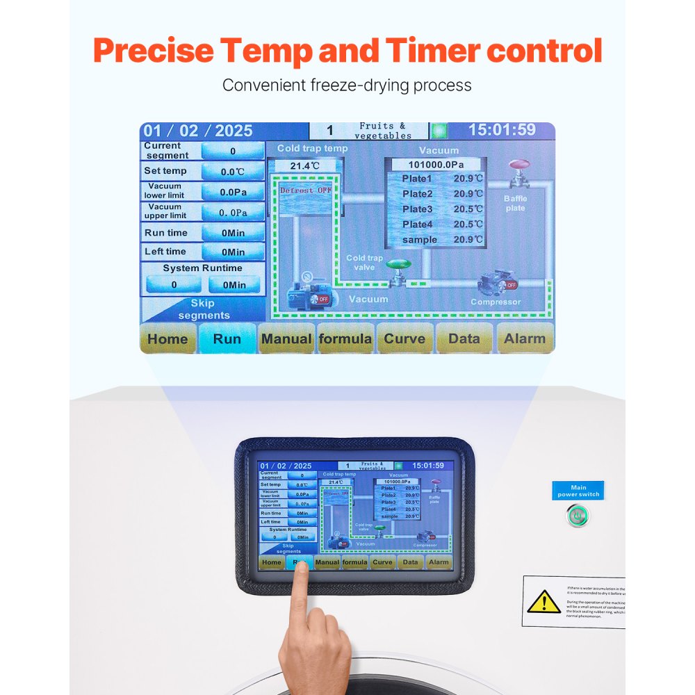 HFD-4 - 8.8-13.2 lbs Vacuum Freeze Dryer for Food Preservation