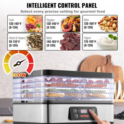 DH805 - 5-Tray VEVOR Food Dehydrator for Healthy Snacks & Meals