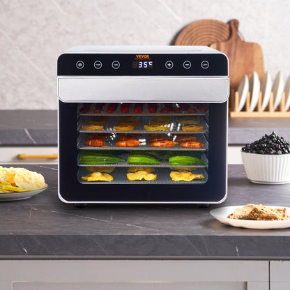 SS-06A - 6 Tray Stainless Steel Food Dehydrator with 360° Airflow