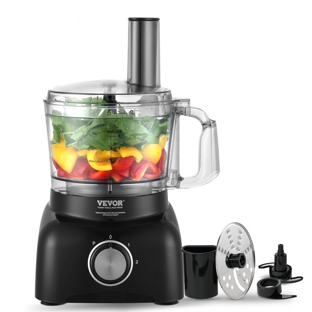 CY-363 - 7-Cup VEVOR Food Processor with 600W Motor and Versatile Blades