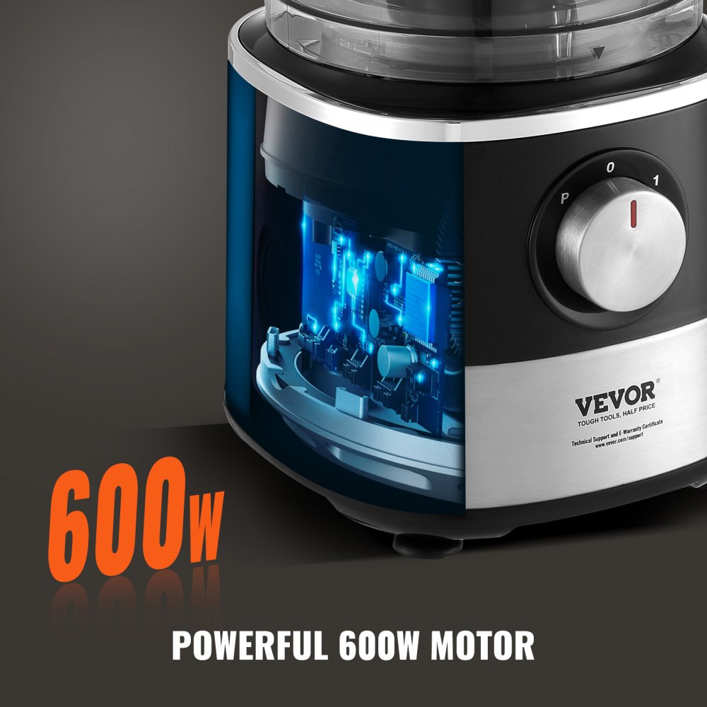 CY-329A - 14-Cup Electric Food Processor with Stainless Steel Blade