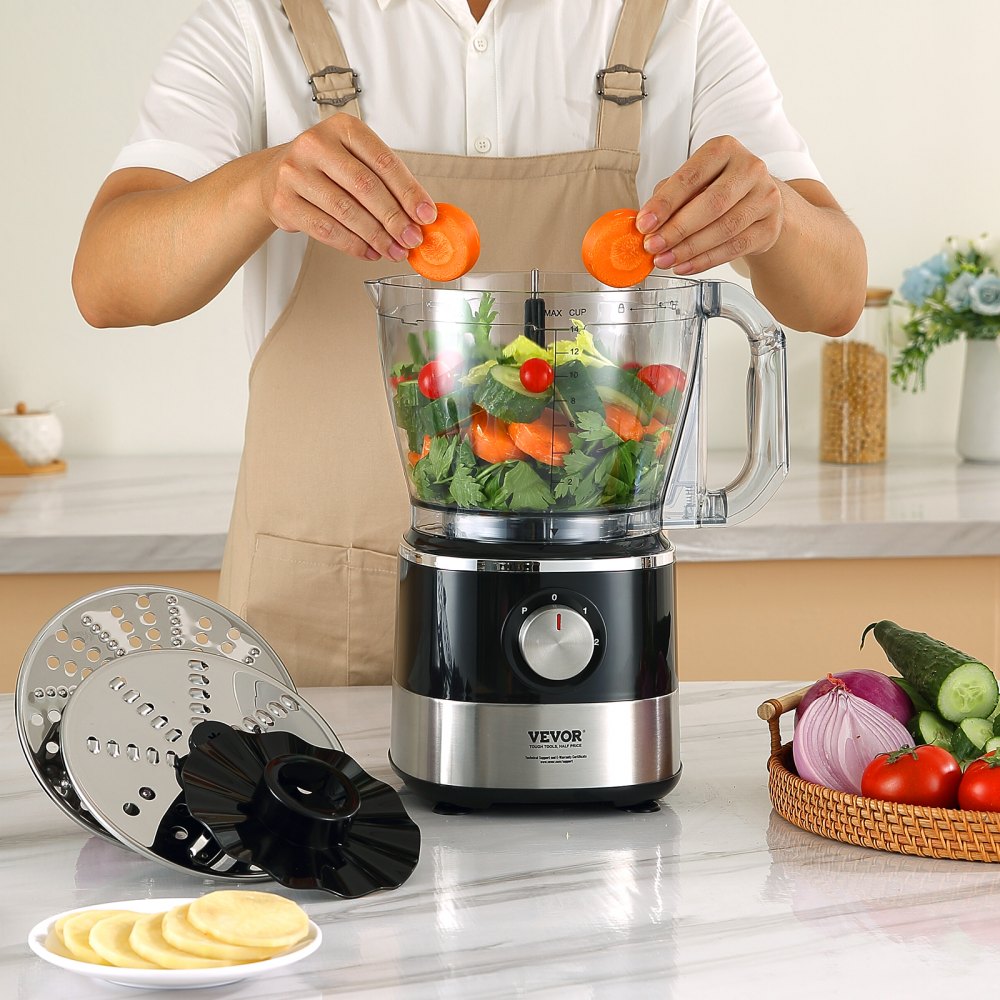 CY-329A - 14-Cup Electric Food Processor with Stainless Steel Blade