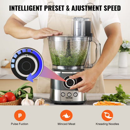 CY-329B - 14-Cup Versatile Food Processor with Stainless Steel Blades