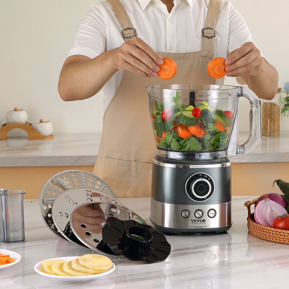 CY-329B - 14-Cup Versatile Food Processor with Stainless Steel Blades