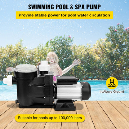 SPP250A - 2.5HP Quiet Pool Pump with Durable ABS/Aluminum Construction