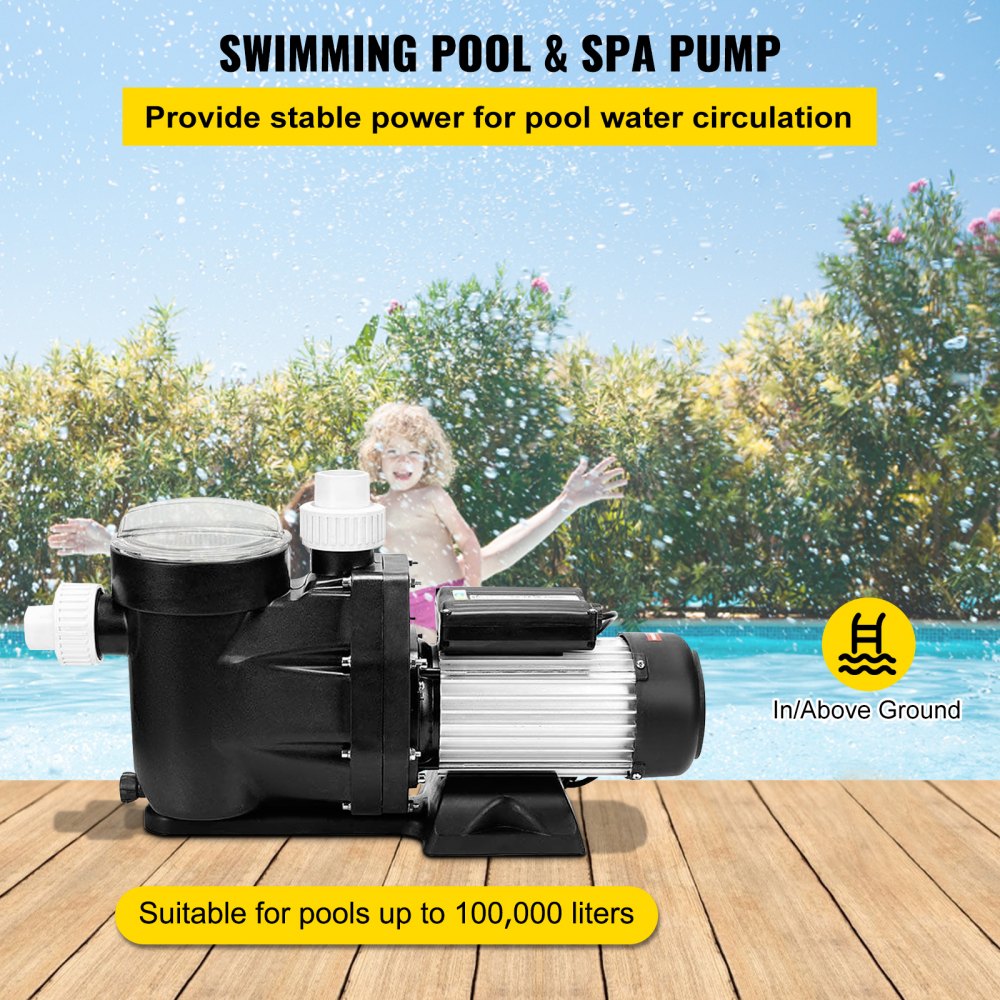 SPP250A - Durable 2.5HP Pool Filter Pump with Low Noise Operation