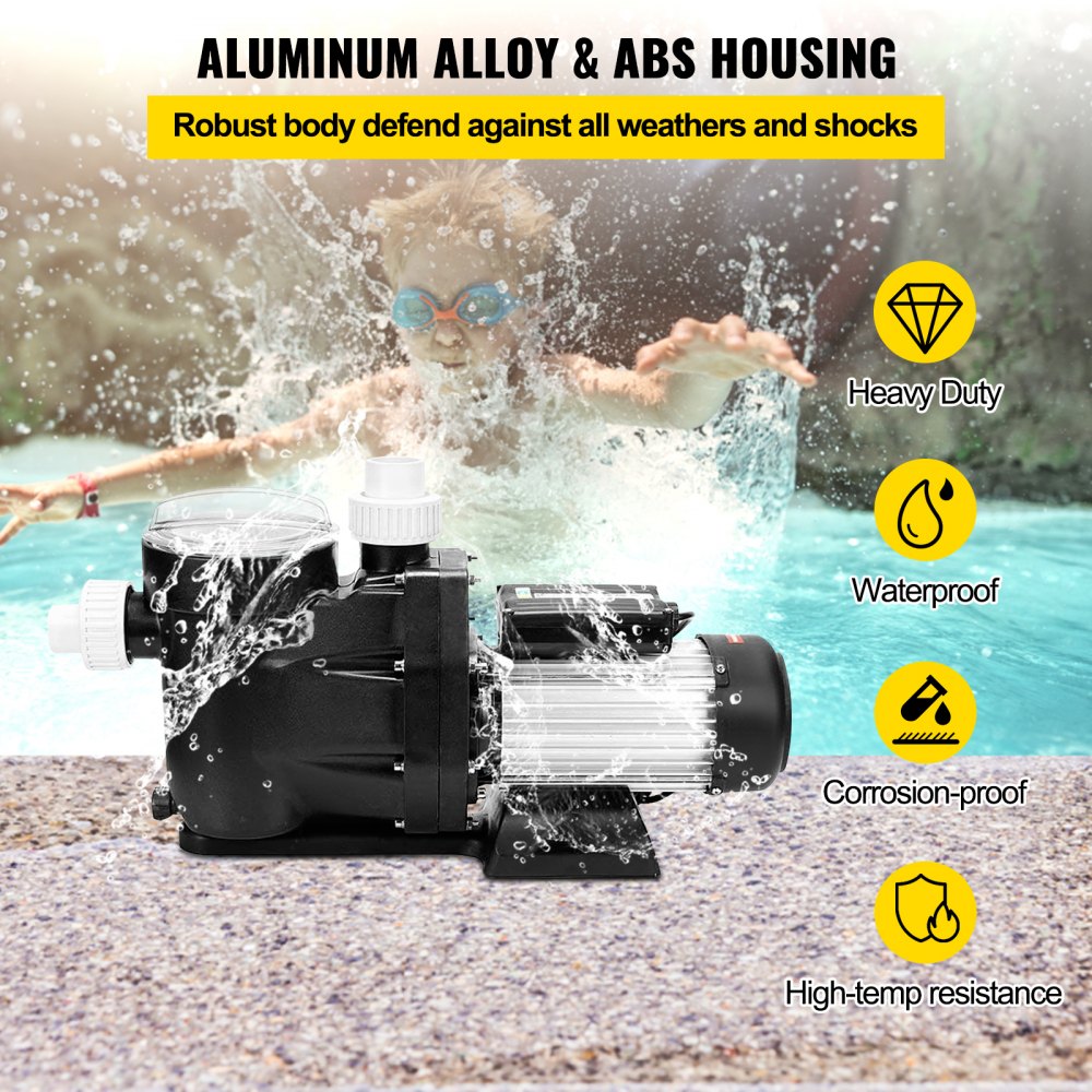 SPP250A - Durable 2.5HP Pool Filter Pump with Low Noise Operation
