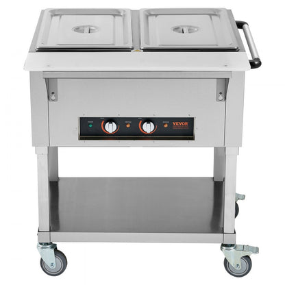 MDC-2 - 1000W VEVOR Commercial Food Warmer with Mobility & Dual Controls