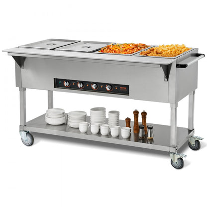 MDC-4 - 4-Pan Stainless Steel Food Warmer for Efficient Catering