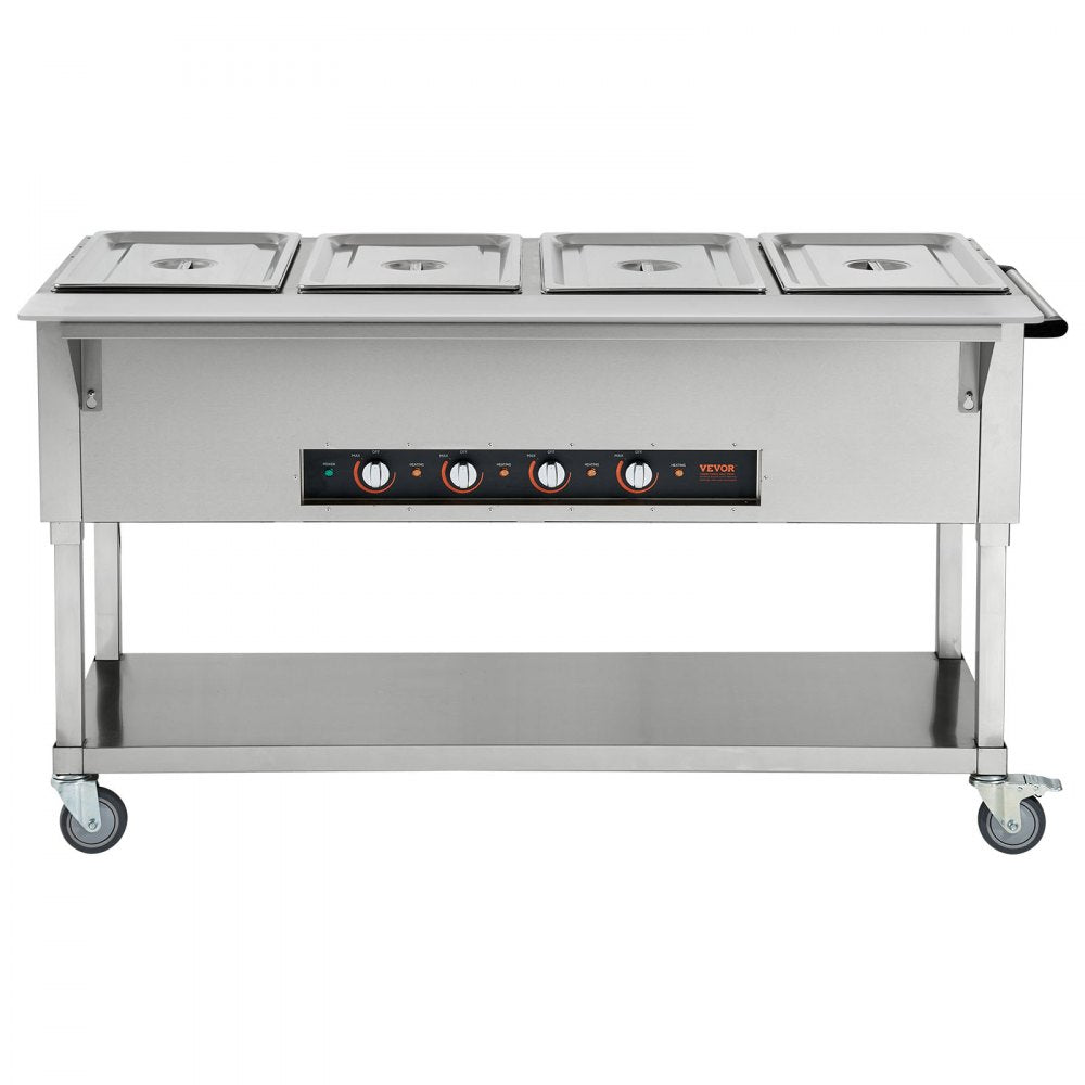 MDC-4 - 4-Pan Stainless Steel Food Warmer for Efficient Catering