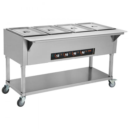 MDC-4 - 4-Pan Stainless Steel Food Warmer for Efficient Catering