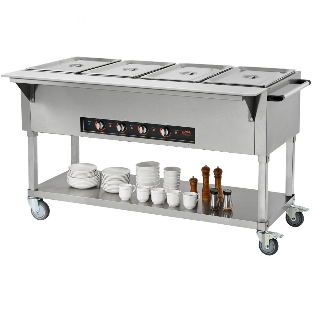 MDC-4 - 4-Pan Stainless Steel Food Warmer for Efficient Catering