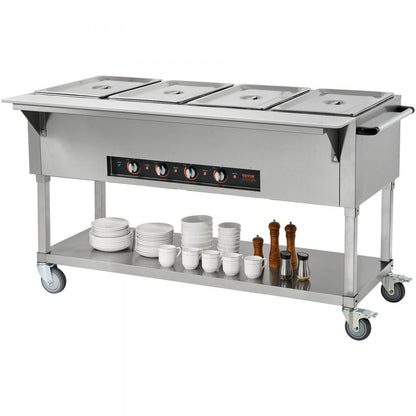 MDC-4 - 4-Pan Stainless Steel Food Warmer for Efficient Catering