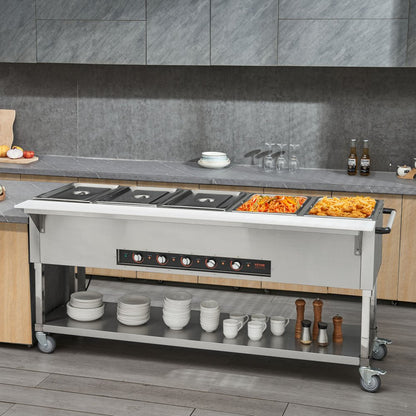 MDC-5 - 5-Pan Electric Food Warmer with Stainless Steel Heating System