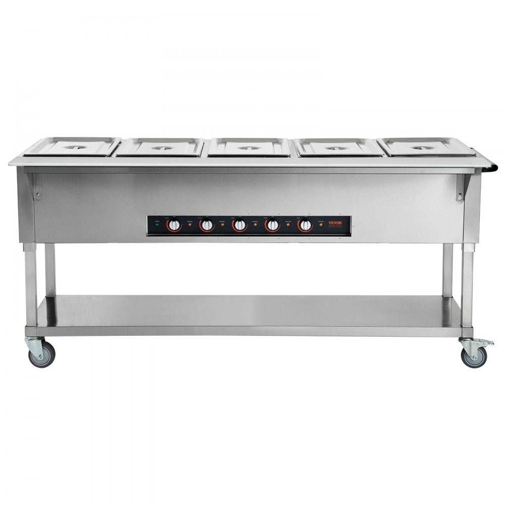 MDC-5 - 5-Pan Electric Food Warmer with Stainless Steel Heating System