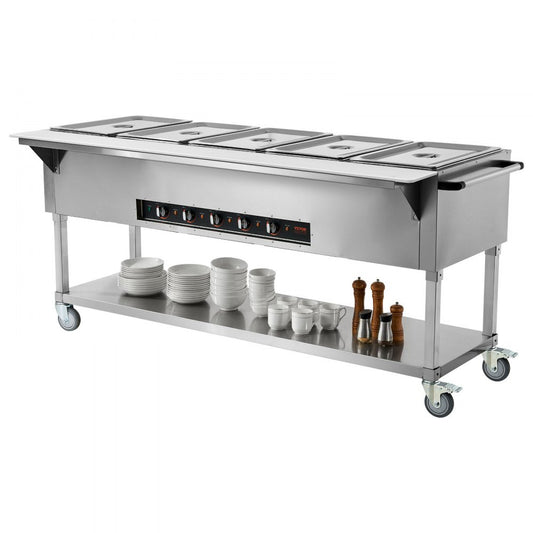 MDC-5 - 5-Pan Electric Food Warmer with Stainless Steel Heating System