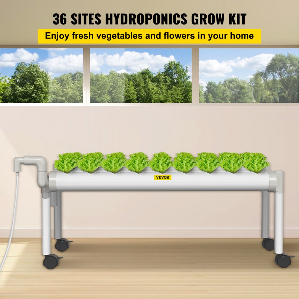 VV1-36W - Efficient Hydroponic System for 36 Plants with Timer Pump