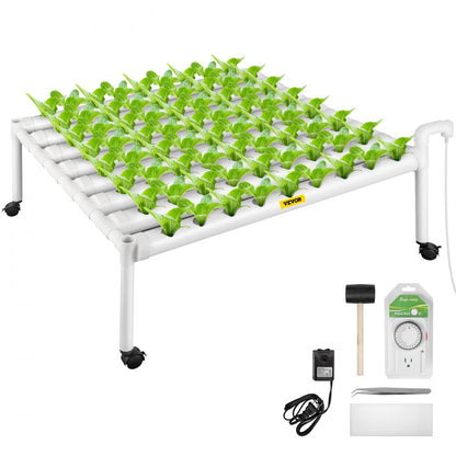 VV1-72W Hydroponic System - 8 Pipes, 72 Sites, 31" Each