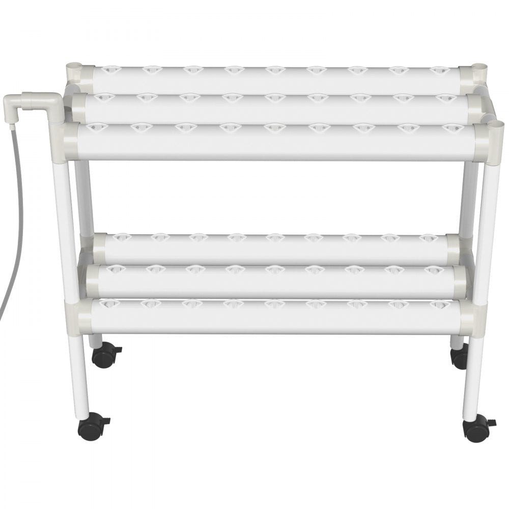 VVGrey2-54 - 54-Site Hydroponics System with 6 Pipes for Vegetables & Herbs