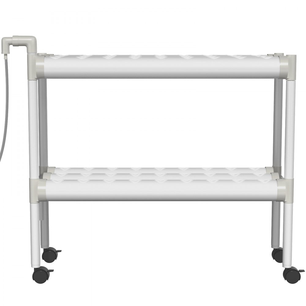 VVGrey2-54 - 54-Site Hydroponics System with 6 Pipes for Vegetables & Herbs