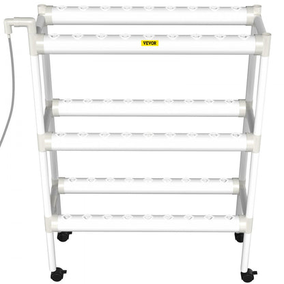 VVGrey3-54 - 54-Site Hydroponics Kit with 6 Pipes, Timer & Water Pump