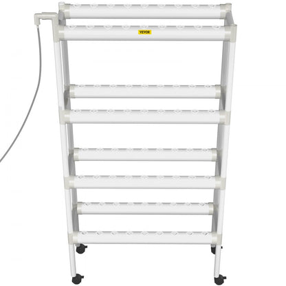 VVGrey4-72 - 72-Site Hydroponic Growing System with Timer & Water Pump