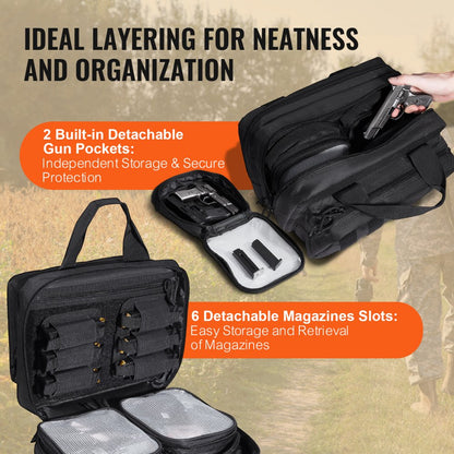 TL-1710 - Waterproof Tactical Backpack for 2 Pistols & 6 Magazines