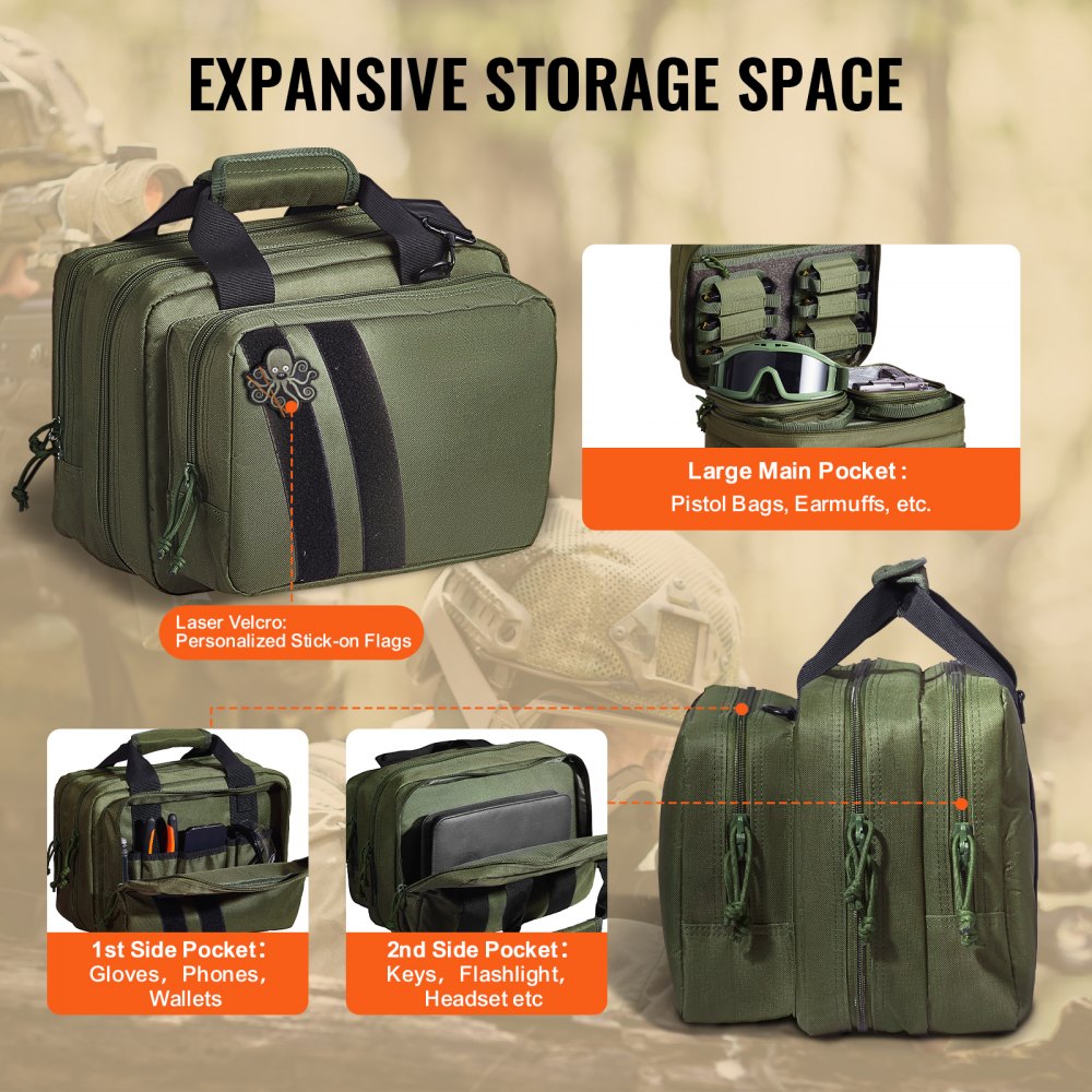TL-1710 - Waterproof Tactical Bag for 2 Handguns & 6 Magazines