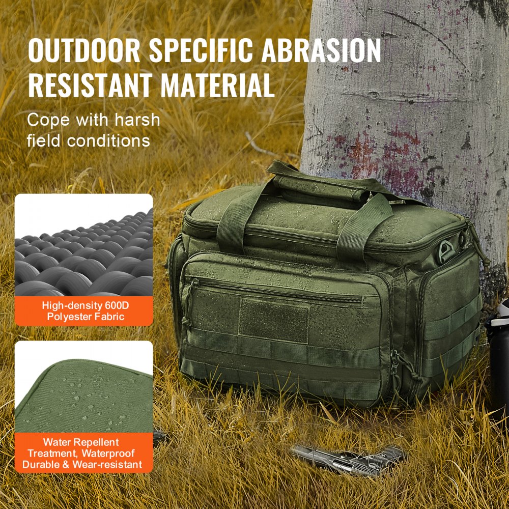 TL-1733 - Tactical Green Range Bag for 4 Handguns & 6 Magazines