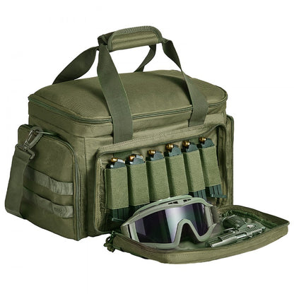 TL-1733 - Tactical Green Range Bag for 4 Handguns & 6 Magazines