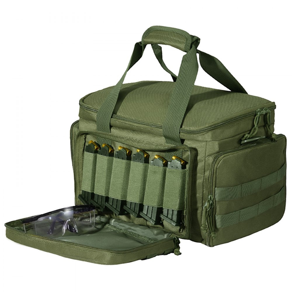 TL-1733 - Tactical Green Range Bag for 4 Handguns & 6 Magazines