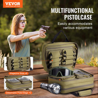 TL-1710 - VEVOR Tactical Gun Bag for 2 Pistols & 6 Magazines