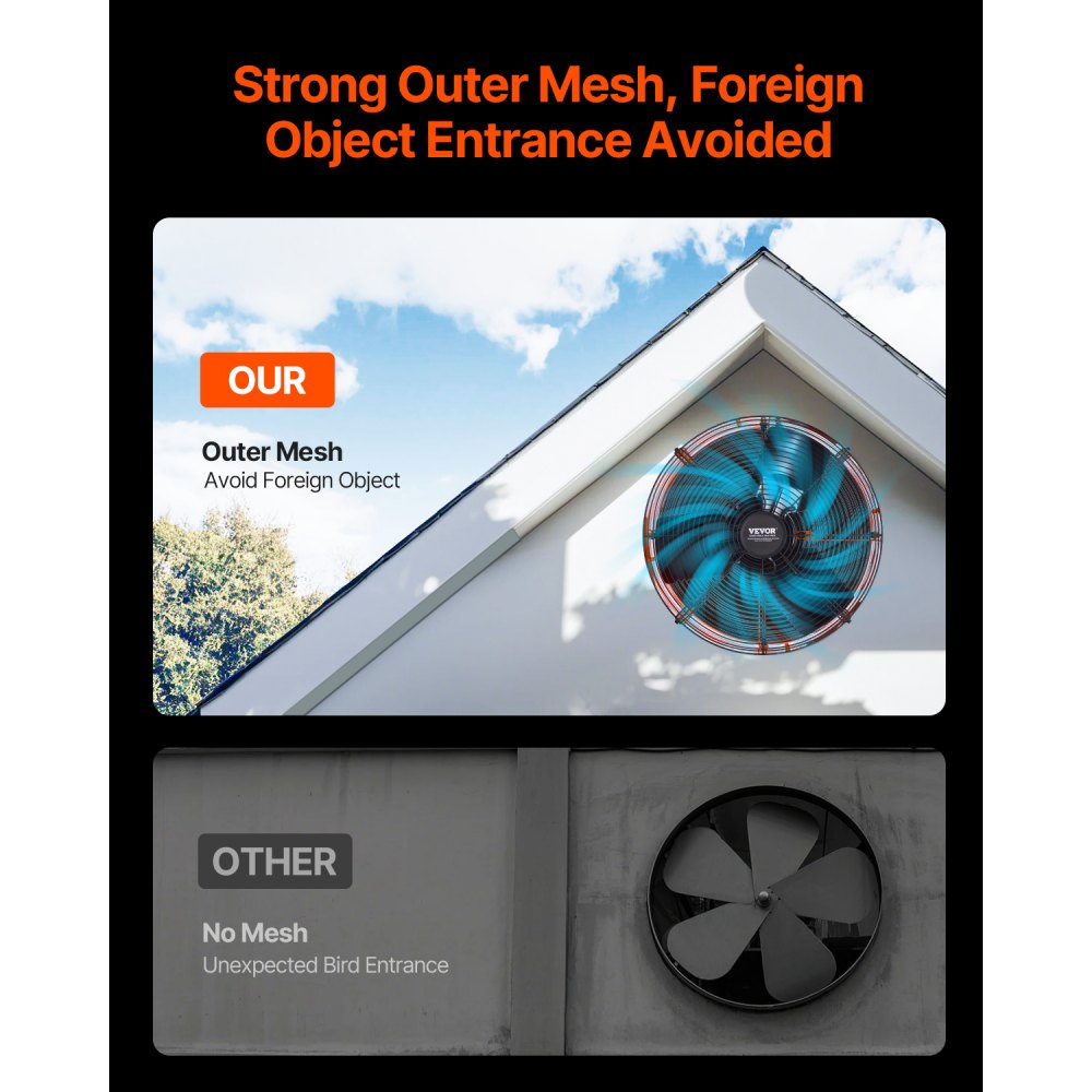 HI420IS - Energy Efficient 16 Inch Gable Mount Attic Exhaust Fan