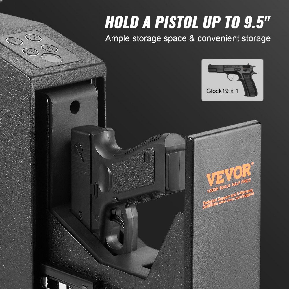 AL300 - Biometric Gun Safe for Pistols with Three Access Modes