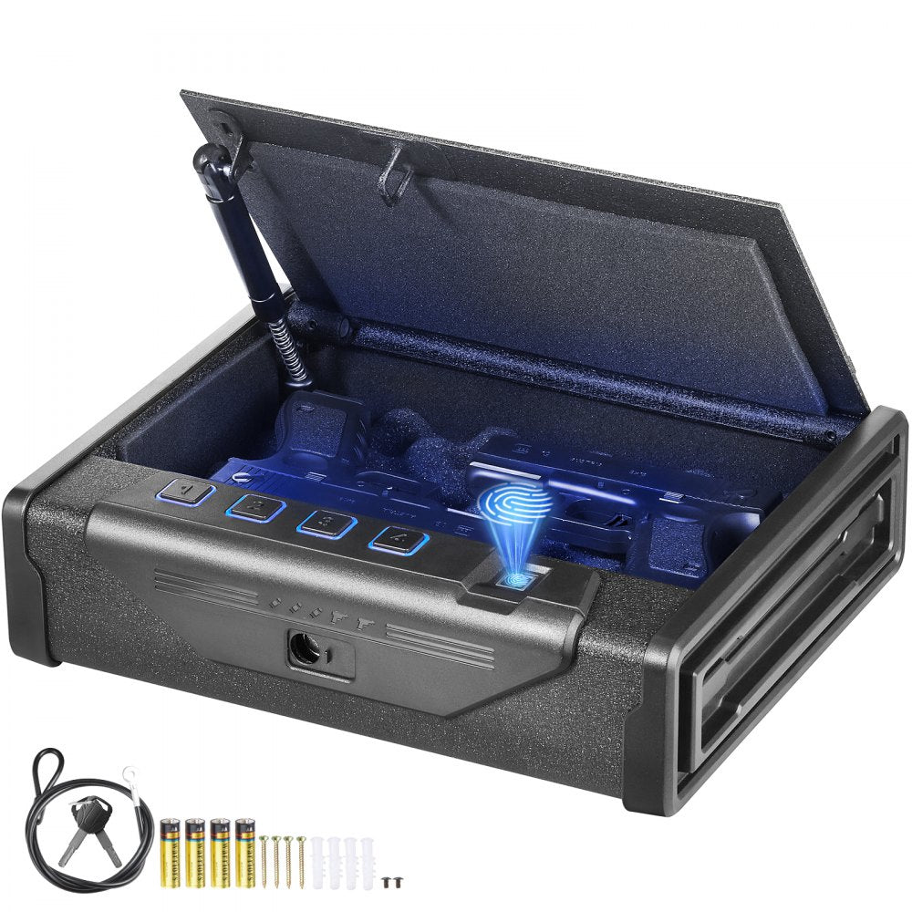 SS-SQH01 - Compact Biometric Gun Safe, 11.1 x 7.09 x 1.97 Inches