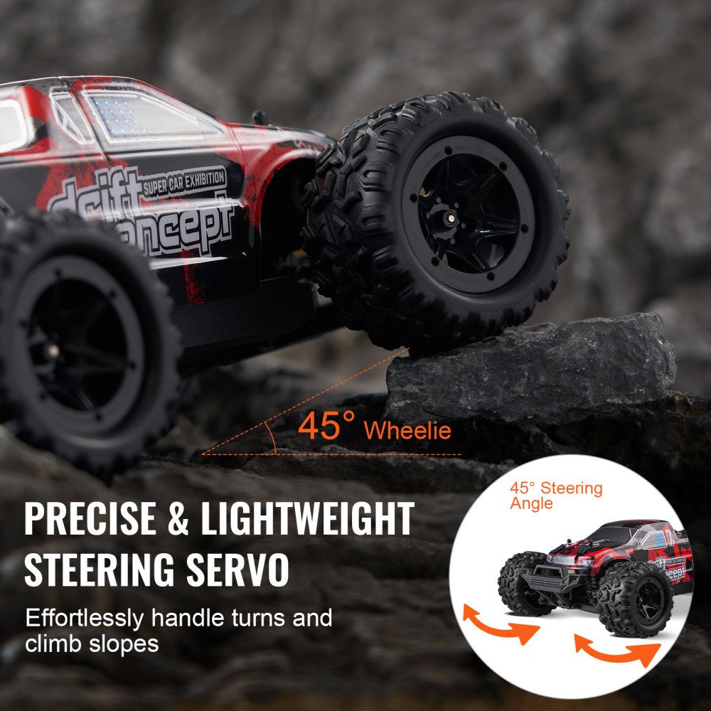 9300E - 1:18 Off-Road RC Car with High-Speed Motor and Waterproof Design